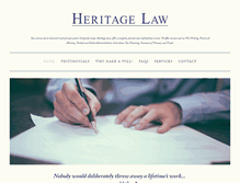 Tablet Screenshot of heritagelaw.co.uk