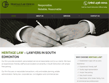 Tablet Screenshot of heritagelaw.com